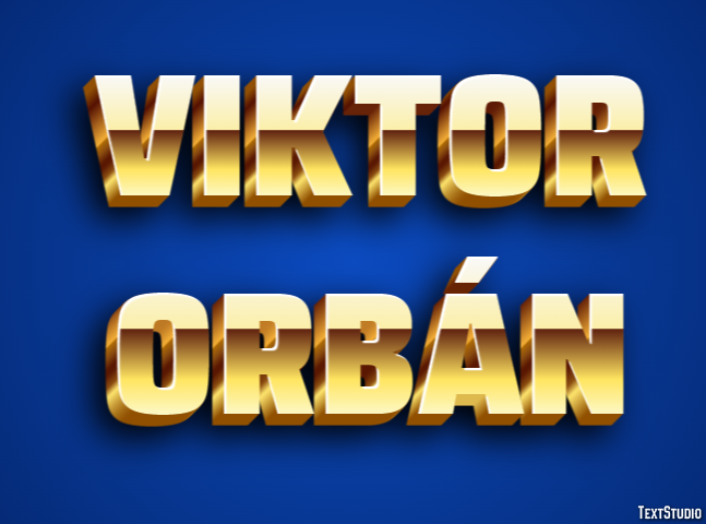Viktor Orbán Text effect