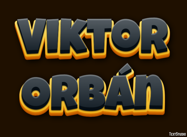 Viktor Orbán Text effect