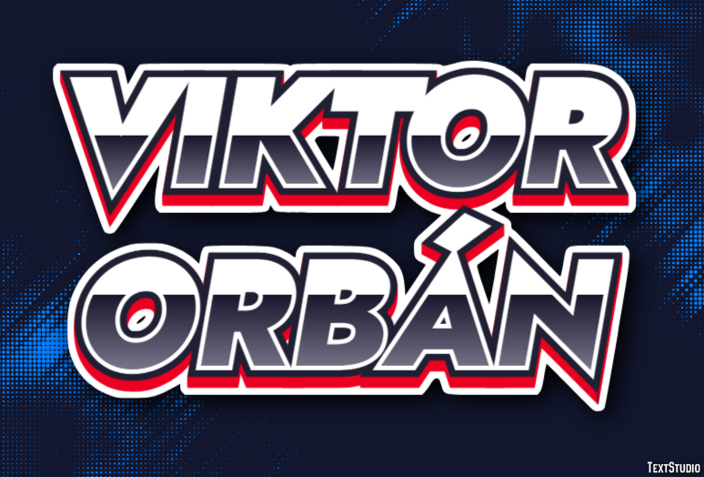 Viktor Orbán Text effect