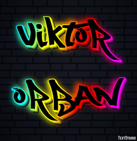 Viktor Orbán Text effect