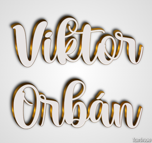 Viktor Orbán Text Effect
