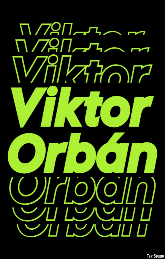 Viktor Orbán Text effect