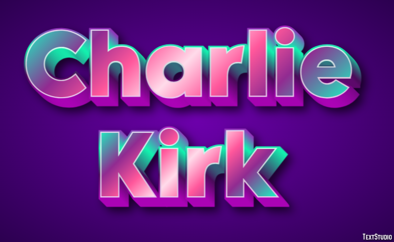 Charlie Kirk Efeito de texto