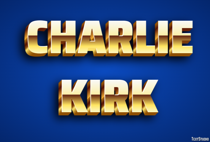 Charlie Kirk Efeito de texto