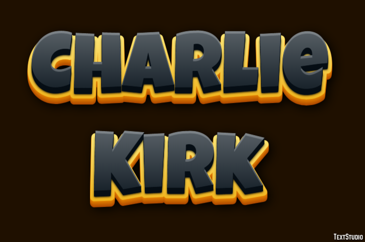 Charlie Kirk Efeito de texto