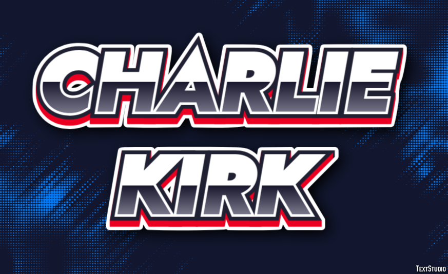 Charlie Kirk Efeito de texto