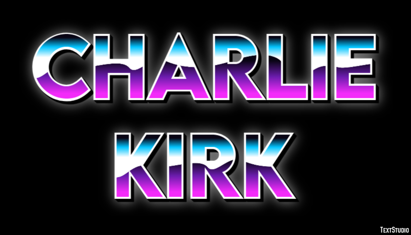 Charlie Kirk Efeito de texto