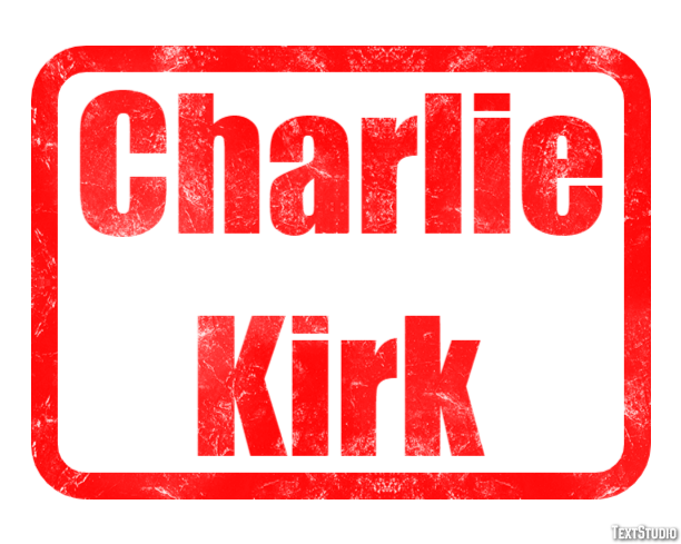 Charlie Kirk Efeito de texto