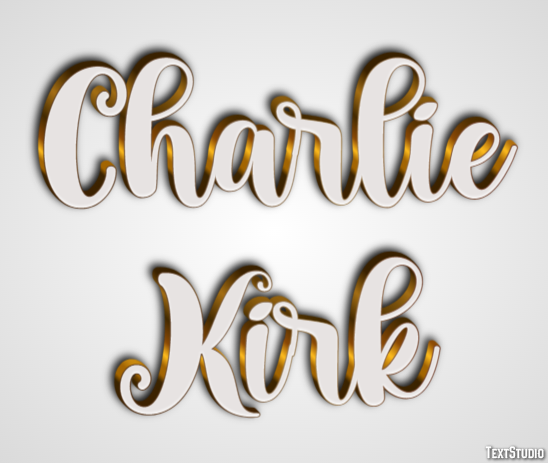 Charlie Kirk Efeito de texto
