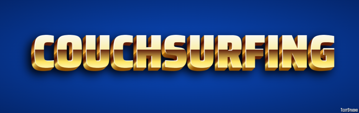 Couchsurfing Текстовый эффект
