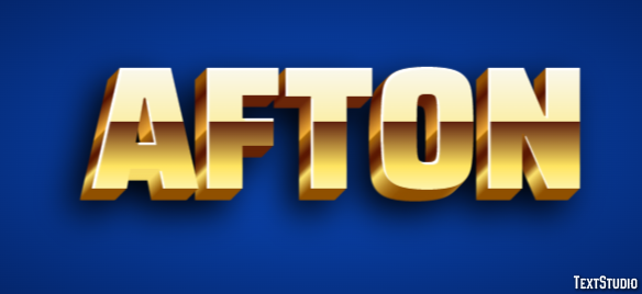 Afton Efecto de Texto