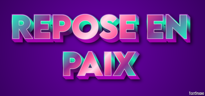 Repose en paix Effet de Texte