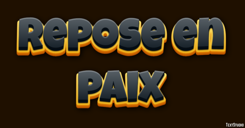 Repose en paix Effet de Texte
