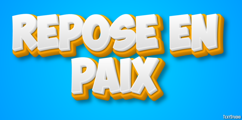 Repose en paix Effet de Texte