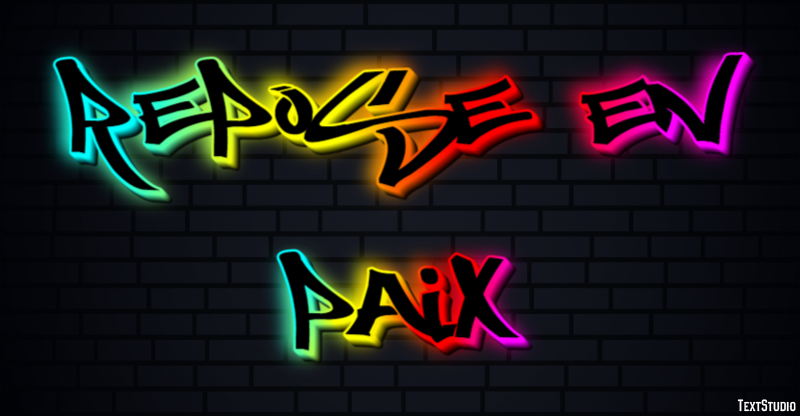 Repose en paix Effet de Texte