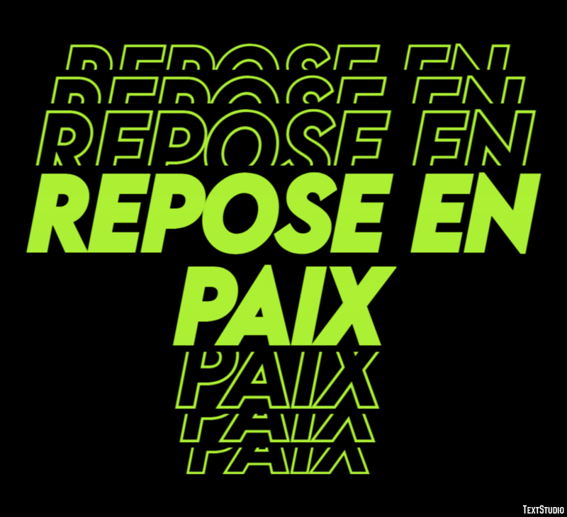 Repose en paix Эффект текста