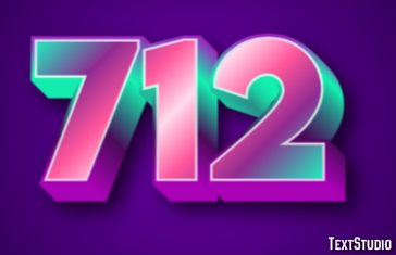712 Text Effect