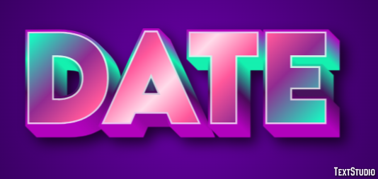 Date Efekt tekstowy