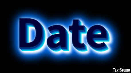 Date Text Effect