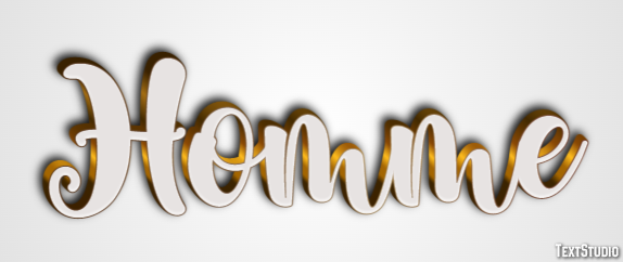 Homme Efecto de Texto