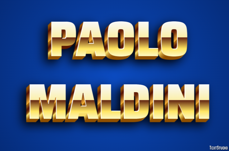 Paolo Maldini Efeito de texto