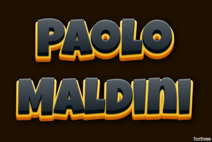 Paolo Maldini Efeito de texto