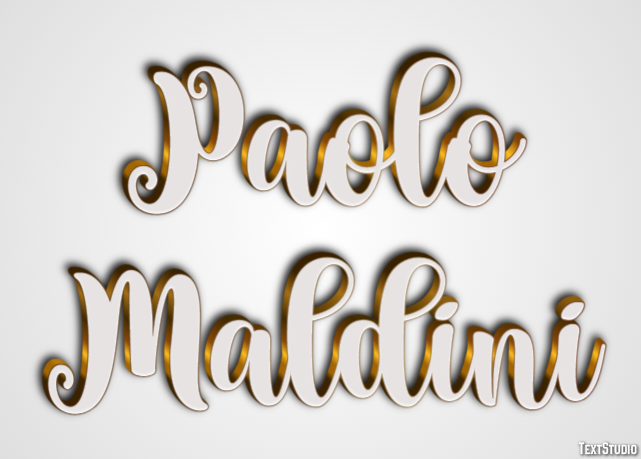 Paolo Maldini Efeito de texto