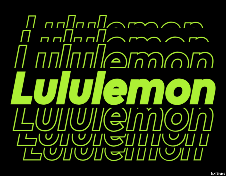 Lululemon Text Effect