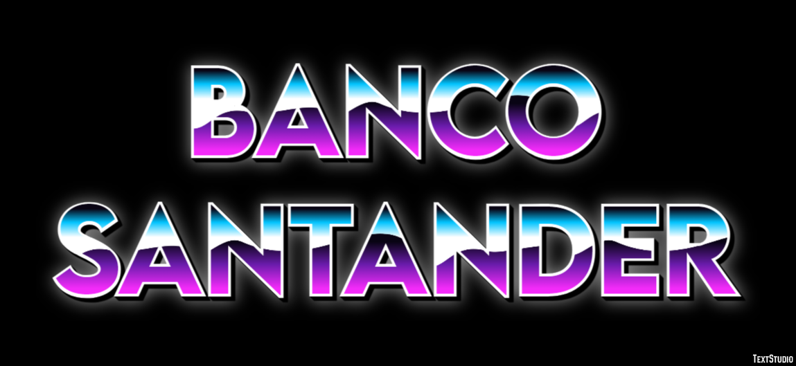 Banco Santander Effetto testo