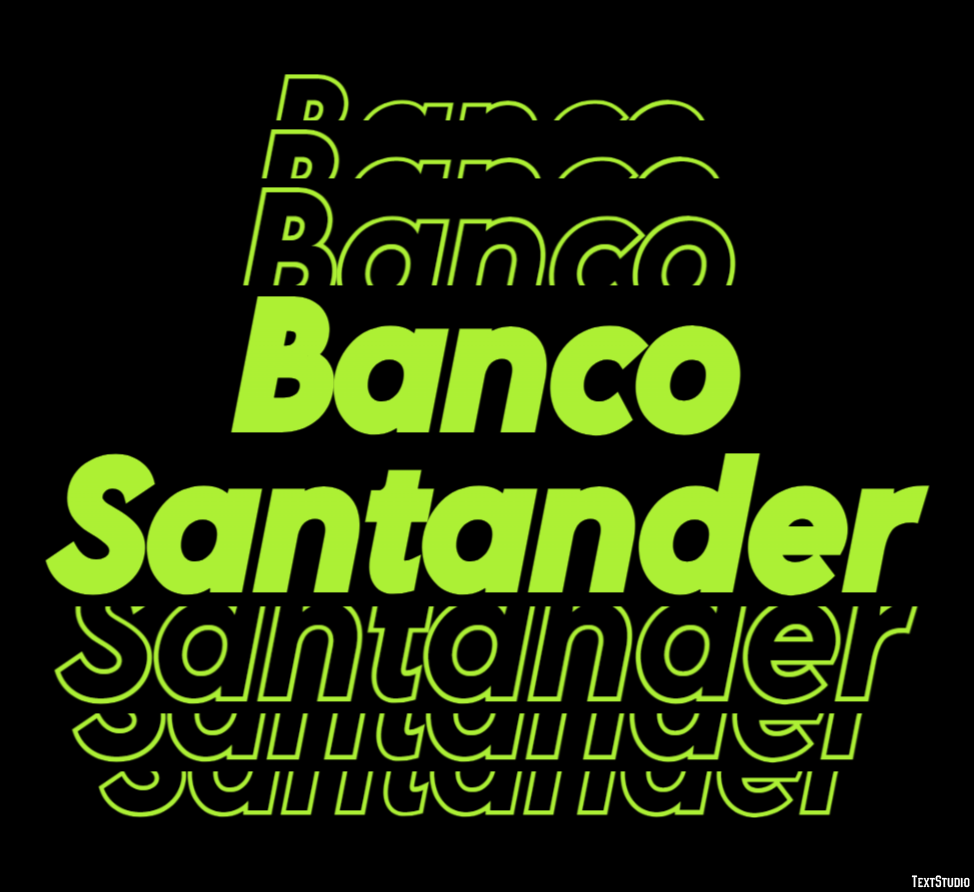 Banco Santander Effetto testo