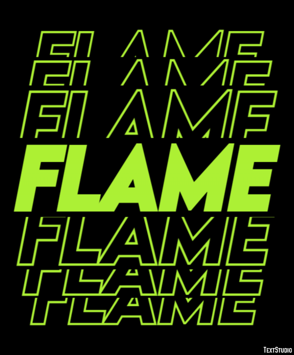 Flame Effetto testo