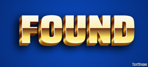 Found Text effect