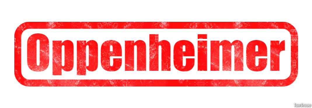 Oppenheimer Efeito de texto