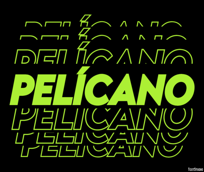 Pelícano Efecto de Texto
