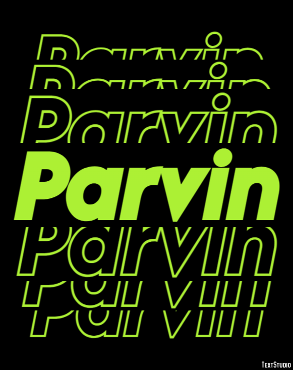 Parvin Text effect