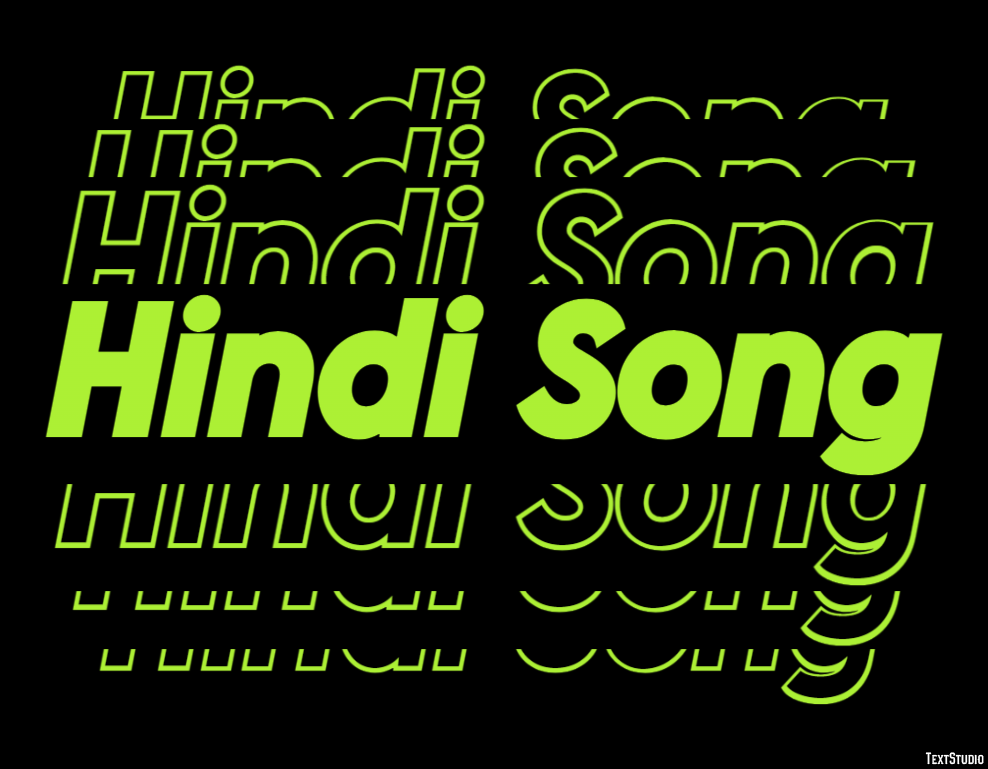 Hindi Song Effet de Texte