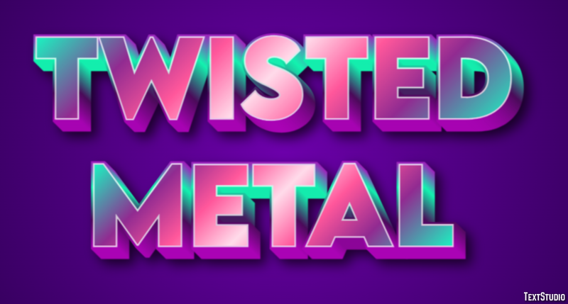 Twisted Metal Effetto testo