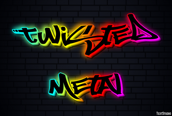 Twisted Metal Effetto testo