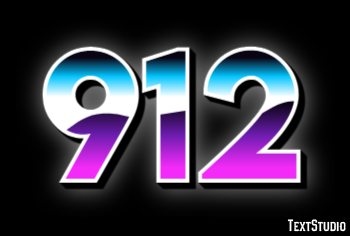 912 Эффект текста