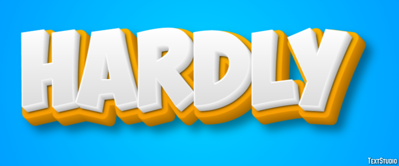 Hardly Text Effect