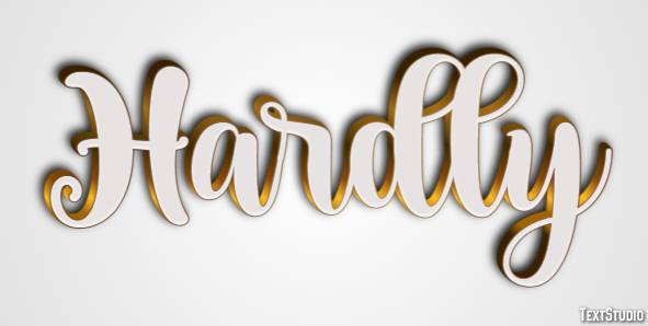 Hardly Text effect