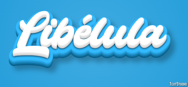 Libélula Efecto de texto