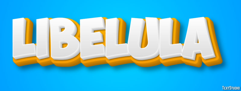 Libélula Efecto de texto