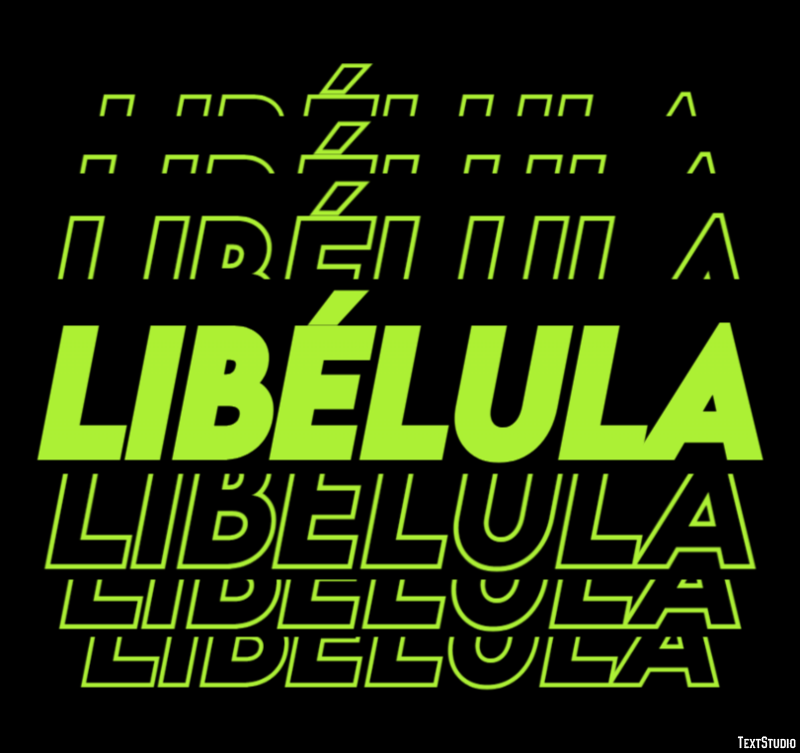 Libélula Efecto de texto