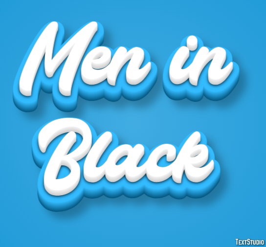 Men in Black Text Effect