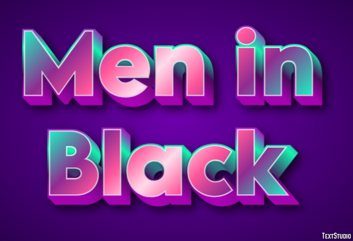 Men in Black Text effect
