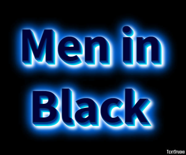 Men in Black Text effect