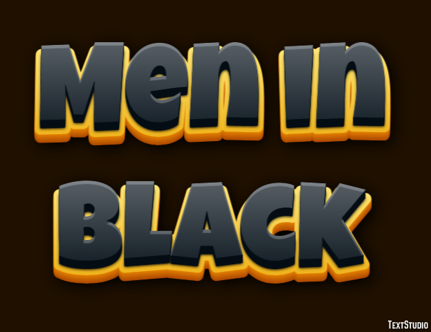 Men in Black Text effect