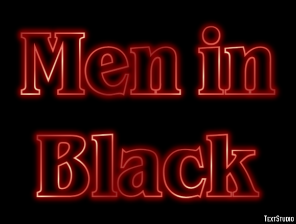 Men in Black Text effect
