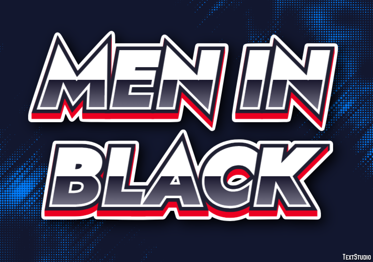 Men in Black Text Effect
